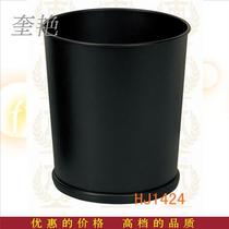 Large hotel hotel room room package black artificial leather conical private room hotel trash can toilet peel bucket
