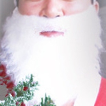 New childrens boys and girls Christmas costumes matching Christmas party Santa Claus beard dress up white beard