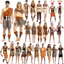 Halloween costumes cos show clothes adult male and female indigenous primitive Indian BAO WEN Savage costume