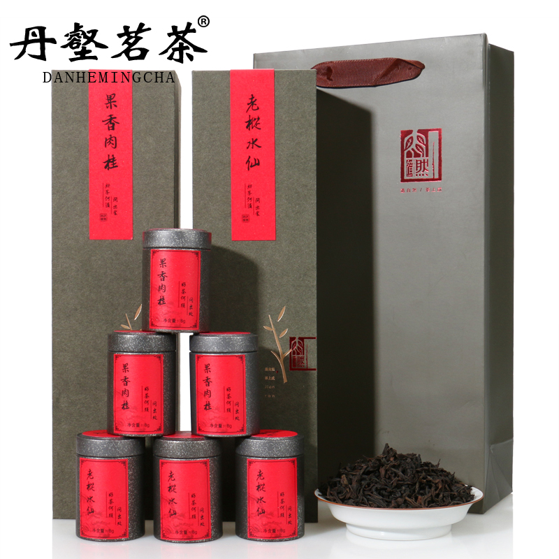 Wuyishan Small Canned Tea Fruit Fragrance Zhengyan Cinnamon Luzhou Fragrance Wuyi Rock Tea Old Fir Narcissus Tea Big Red Robe Gift Box