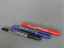 Non-fading thickness Double-headed oily marker Label tie marker Black red blue signature pen