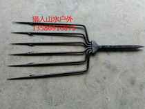 Manufacturer direct marketing fishing fork harpoon 6 stab and fork full barb fish fork large fish fork head spring steel new fork large fish