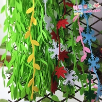 Kindergarten hanging corridor classroom spring decoration decoration shopping mall shop air hanging leaf swallow Wicker