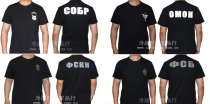 150 Two Russian pioneer Russian army fan special forces black tactical T-shirts for training physical clothing