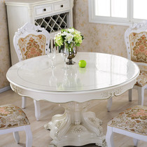 PVC round table tablecloth waterproof and oil-proof disposable soft glass transparent plastic crystal board table mat rubber pad