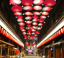 Classical oil paper umbrella big red and red auspicious cloud peony combination decorative lamp umbrella retro decorative umbrella large quantity and excellent price