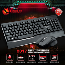 Power magnesium 8017 keyboard and mouse set Limei with hand holder USB Laptop business keyboard and mouse set