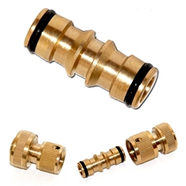 QUICK JOINT LINK HEAD FULL COPPER DOUBLE NIPPLE TWO-PASS JOINT TWO TELESCOPIC WATER PIPE LINK LENGTHEN EXTENSION JOINT