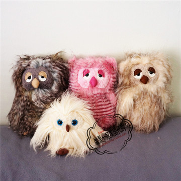 美国代购jellycat正品动物园系列长毛 猫头鹰 树懒毛绒娃娃哥特风