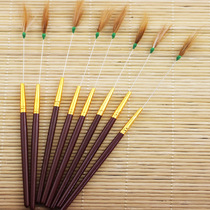 Yangzhou wooden handle Silver needle gold ring chicken feather stick Goose feather stick Professional ear picking tools Ear spoon to dig ears