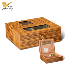 (Tobacco City)B&V Humidor Cedar Wood Humidor Humidor 80-pack Gift box 0795 Cigar Storage Box