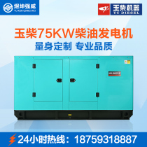 Guangxi Yuchai 75KW diesel silent generator set kilowatt brushless ATS automatic YC6B100-D20 Industrial