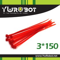 (YwRobot) common tools color nylon cable tie 3 * 150mm wire harness finishing Red 50