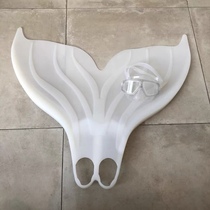 Domestic mermaid fins female silicone adult diving swimming single webbed human fish tail free training diving equipment
