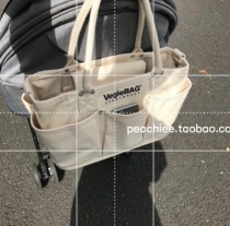  Japanese mommy bag Canvas bag Diaper bottle bag Diaper bag lightweight chest bag Multi-function messenger bag out of the postman bag
