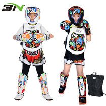 BN fighting equipment Sanda Muay Thai sports protective gear combination set leggings boxing gloves helmet crotch protection