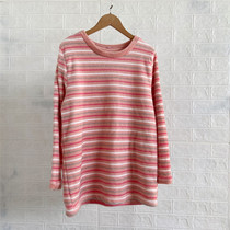 Autumn and winter ladies coral fleece home clothing warm long sleeve round neck loose casual pullover pajamas single coat