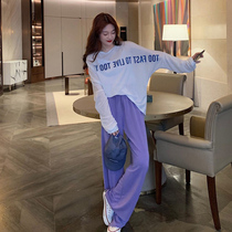 2022 Summer New Sports Suit Women Tours Climbing Hills Thin style Fashion Broadlegged Pants Casual Sunscreen two sets