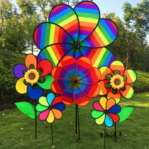 Outdoor windmill decoration rotating color windmill wholesale kindergarten scenic spot stall childrens toy manufacturers