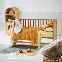 Xiao Yu Ji adairs baby bedding quilt cover pillowcase yellow forest animal Cotton