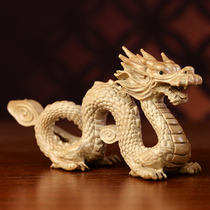 Dragon ornaments mahogany wooden dragon zodiac Dragon wooden carving Dragon wooden mascot dragon-shaped home decoration crafts