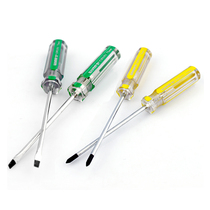 Power lion tool Crystal handle screwdriver Screwdriver Screwdriver Screwdriver Transparent handle screw solution knife
