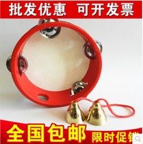 Childrens Orff percussion instruments Hand drums Red dance grading props Sheepskin tambourine tambourine