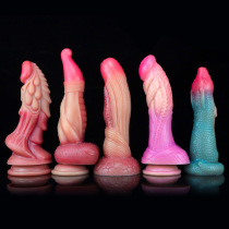 Alien simulation penis lifelike female masturbation liquid silicone gay anal expander chrysanthemum toy