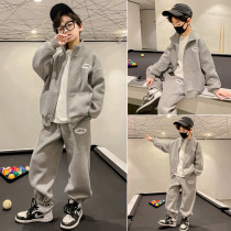Boys spring clothing sports suit 2022 new ocean gas tide clothes children CUHK Tong Shuai Handsome Fashion Clothes two sets
