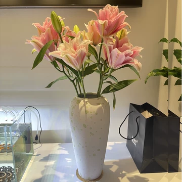 百合の花柄花瓶 百合の花柄花瓶 楽天市場】百合（カラーシルバー）（花瓶