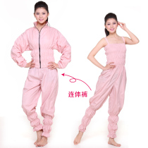 Sweat clothes Womens suit Sports fever weight loss clothes Gym fat burning sweat sweating clothes summer belly explosion sweat pants
