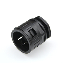 AD34 5 plastic bellows quick connector straight plug M32x1 5 PE wave threading hose black fixing piece