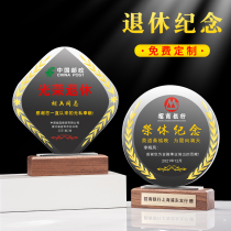 Retirement souvenirs Glory Hugh Gift Customized Doctor Bank Workers Customized Thanksgiving Card Send Leader Colleagues Teacher