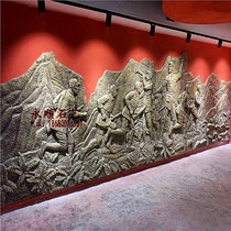 Yongshun glass fiber reinforced plastic red Cultural Revolution history imitation copper relief figure relief Chinese sculpture campus relief imitation copper