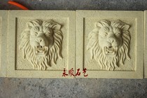 Yongshun sandstone relief garden sculpture community club beauty salon courtyard indoor and outdoor decoration water spray lion head pendant