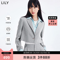 LILY2022 summer new womens fashion fake two pieces BM wind-resistant and easy to handle cation short-style suit jacket