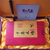 Super Hunan Anhua Black Tea 1kg Golden Flower Poria Brick Tea First Class Tea Brick Special Product Premium Authentic Gift Boxes