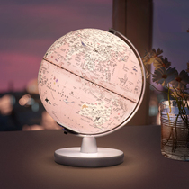  Luminous globe pink Chinese and English middle school student teaching decoration touch night table lamp girls girls birthday gift