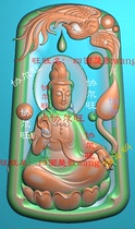  Lotus guanyin phoenix carved figure jdp grayscale figure bmp relief figure Jade carved phoenix guanyin lotus free with shape