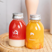 Milk tea bottle Net red Poplar manna packaging bottle Disposable juice beverage plastic empty bottle recyclable commercial