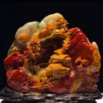 Shoushan Stone Pendulum Pieces Fields Yellowstone Seals Laotian Stone Handicraft Office Furnishing Xuanguan Decoration Opening
