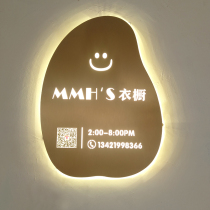 led hollow light box billboard hanging wall outdoor door sign customized glowing word girl clothing shop