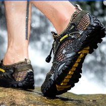  Foreign trade tail single summer hiking shoes mens non-slip hiking breathable outdoor wading river tracing sports and leisure net shoes men