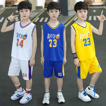 Childrens basketball clothes quick-drying suit sleeveless summer vest boys handsome middle and large boys 23 James jersey