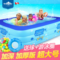 Childrens swimming pool inflatable thick adult bath baby pool adult children paddling pool family home indoor