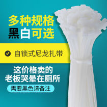 Nylon cable tie 2 6*300 self-locking binding cable tie plastic buckle strong size wire strap White