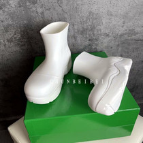 Ashigo mona Ashui with avocado green rain boots rain shoes thick-soled Martin boots short boots Chelsea boots women