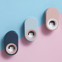 Macaron Fully Automatic Toothpaste Extruder Suit Suction Wall-mounted Toothbrush Shelf Free of Punch Toothpaste Squeezer
