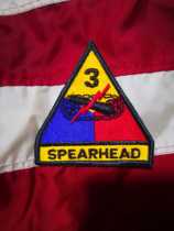 Brand New American American Military Version Original Pint Color Badge Color Chapter 3rd Armored Division Arm Badge