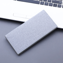 Canvas wallet mens long ultra-thin Japanese folding students simple retro cloth mens Tide brand linen wallet